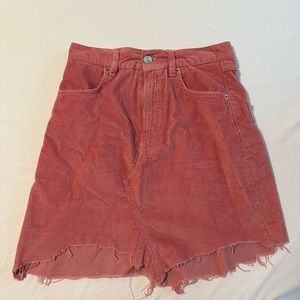 Zara Pink Corduroy Skirt